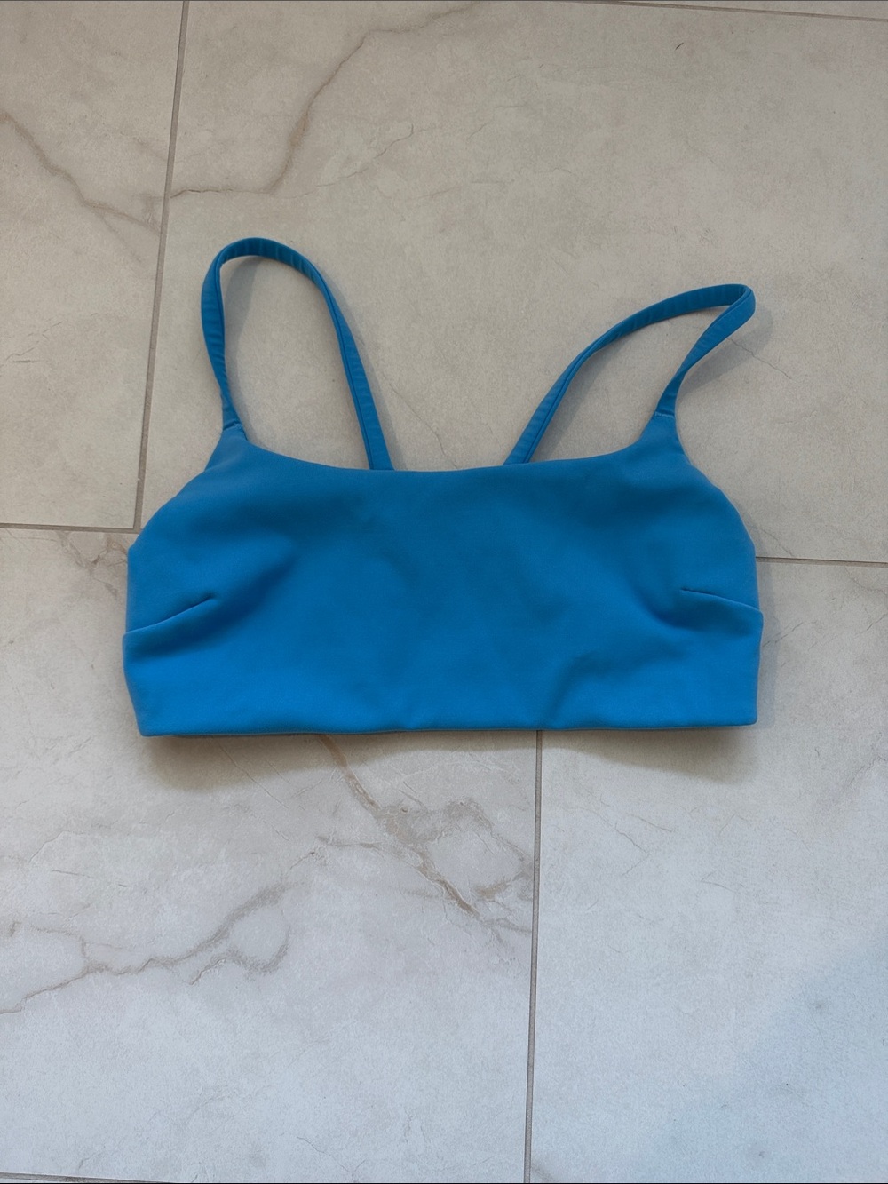 lululemon athletica pool blue sports bra